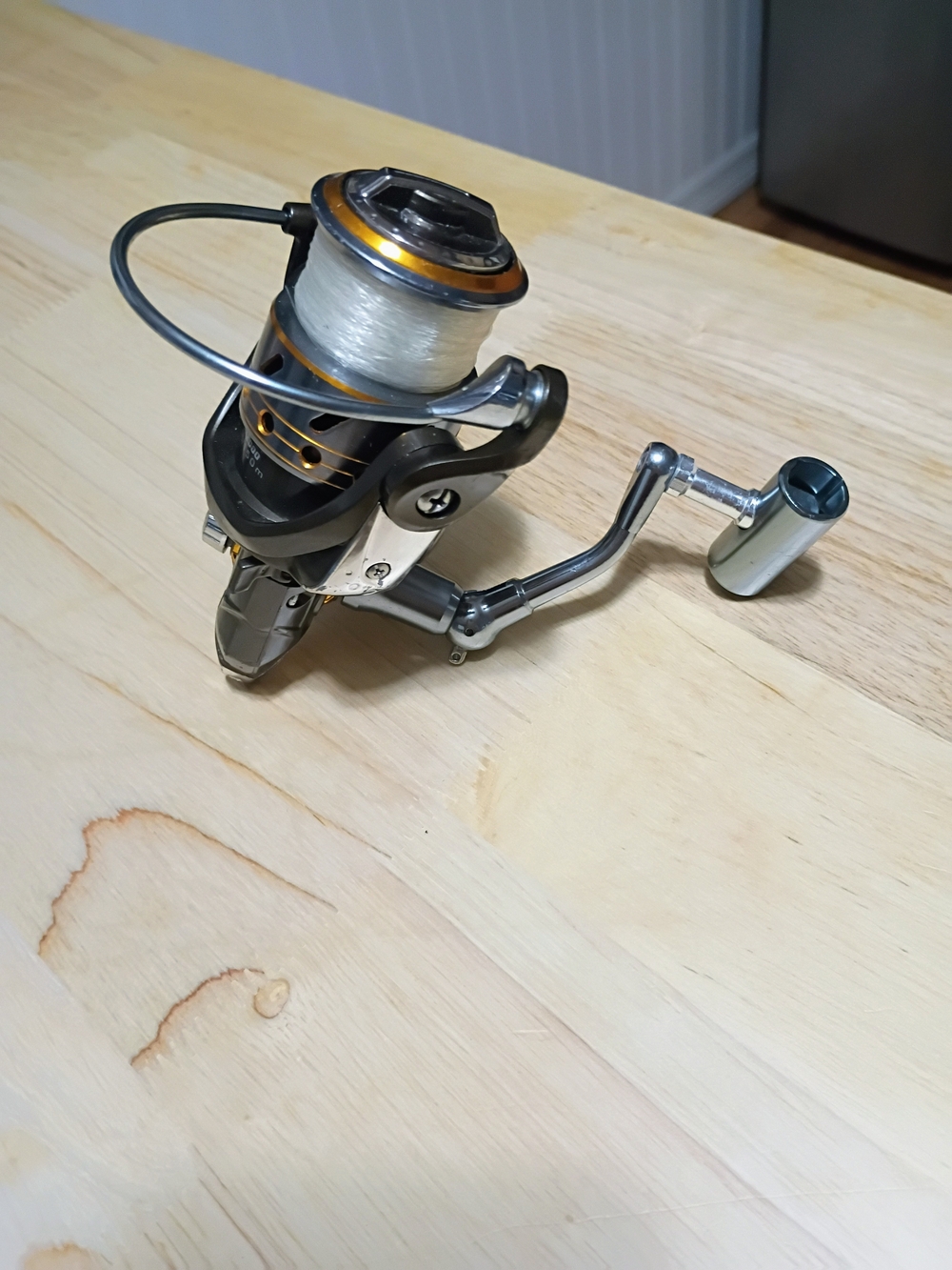 Spinning 20000 Fishing Reel in Silver and Gold Accent - Men Accessories